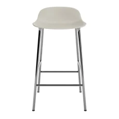 Normann Copenhagen - Form Barstool 65 cm - Lys grå/krom