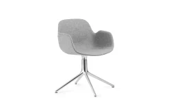 Normann Copenhagen - Form Armchair Swivel 4L Full Uph. Alu