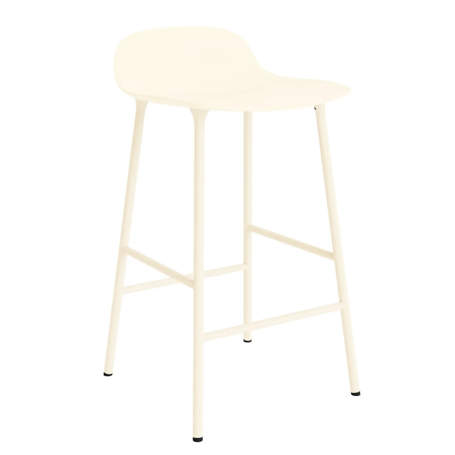 Normann Copenhagen - Form Barstool 65 cm - Creme/Stål