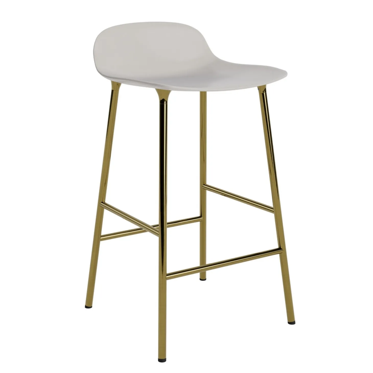 Normann Copenhagen - Form Barstool 65 cm - Varm grå/Messing