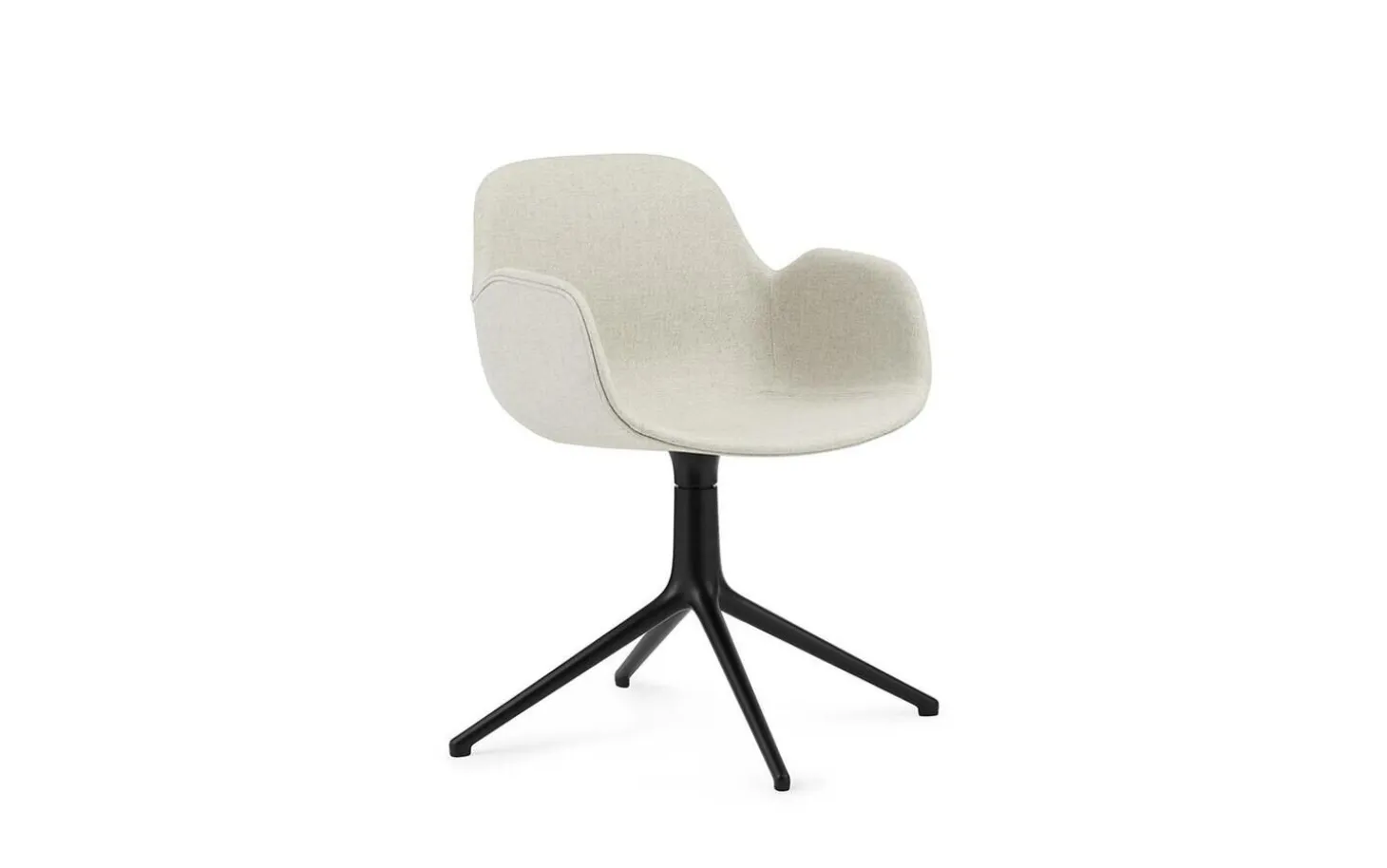 Normann Copenhagen - Form Armchair Swivel 4L Full Uph. Black Alu