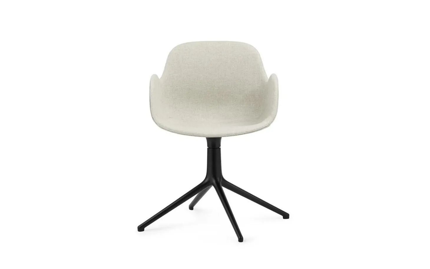 Normann Copenhagen - Form Armchair Swivel 4L Full Uph. Black Alu