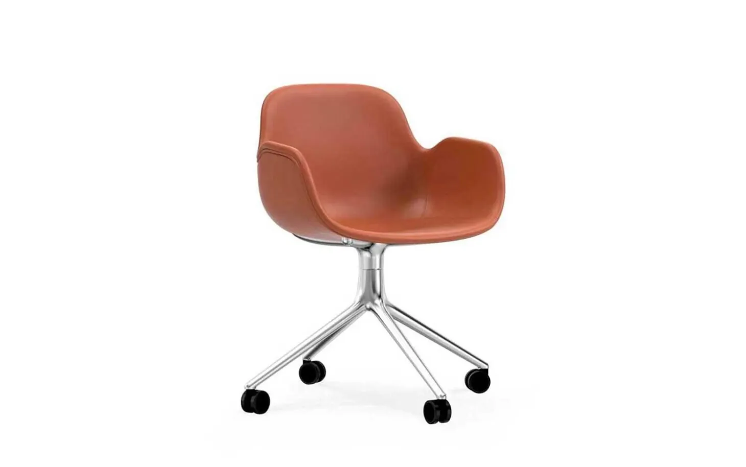 Normann Copenhagen - Form Armchair Swivel 4W Full Uph. Alu