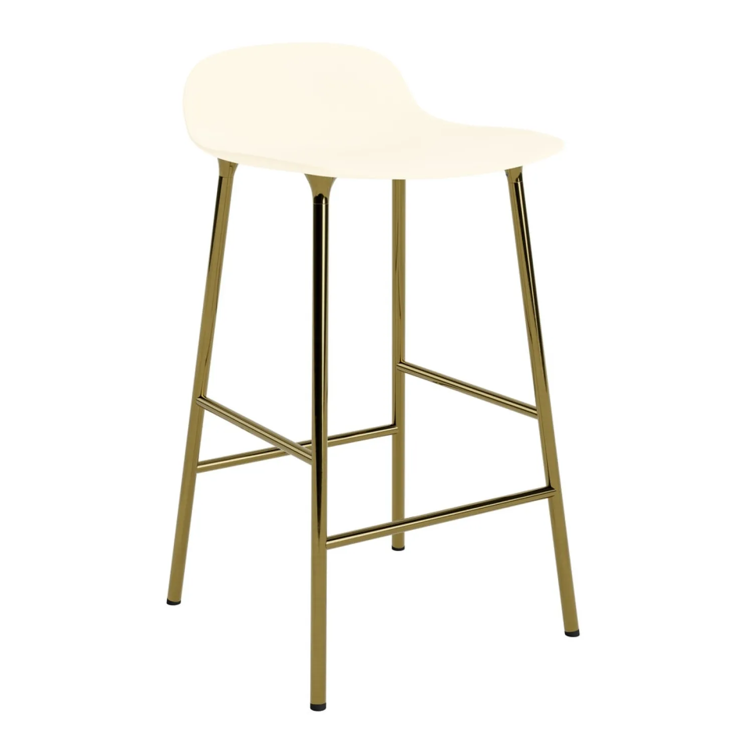 Normann Copenhagen - Form Barstool 65 cm - Creme/Messing