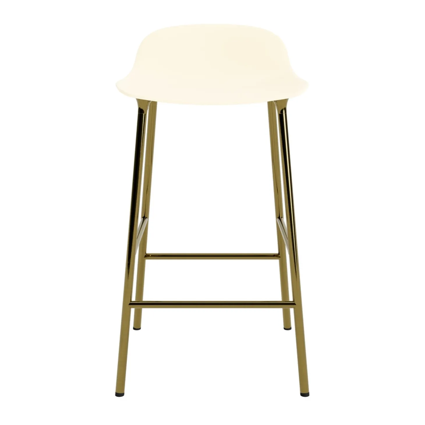 Normann Copenhagen - Form Barstool 65 cm - Creme/Messing