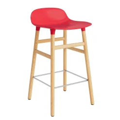 Normann Copenhagen - Form Barstool 65 cm - Rød/Eg