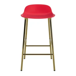 Normann Copenhagen - Form Barstool 65 cm - Rød/Messing