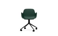 Normann Copenhagen - Form Armchair Swivel 4W Black Alu