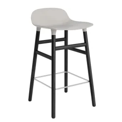 Normann Copenhagen - Form Barstool 65 cm - Varm grå/Sort eg