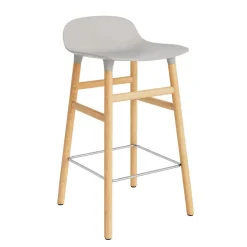 Normann Copenhagen - Form Barstool 65 cm - Varm grå/Eg