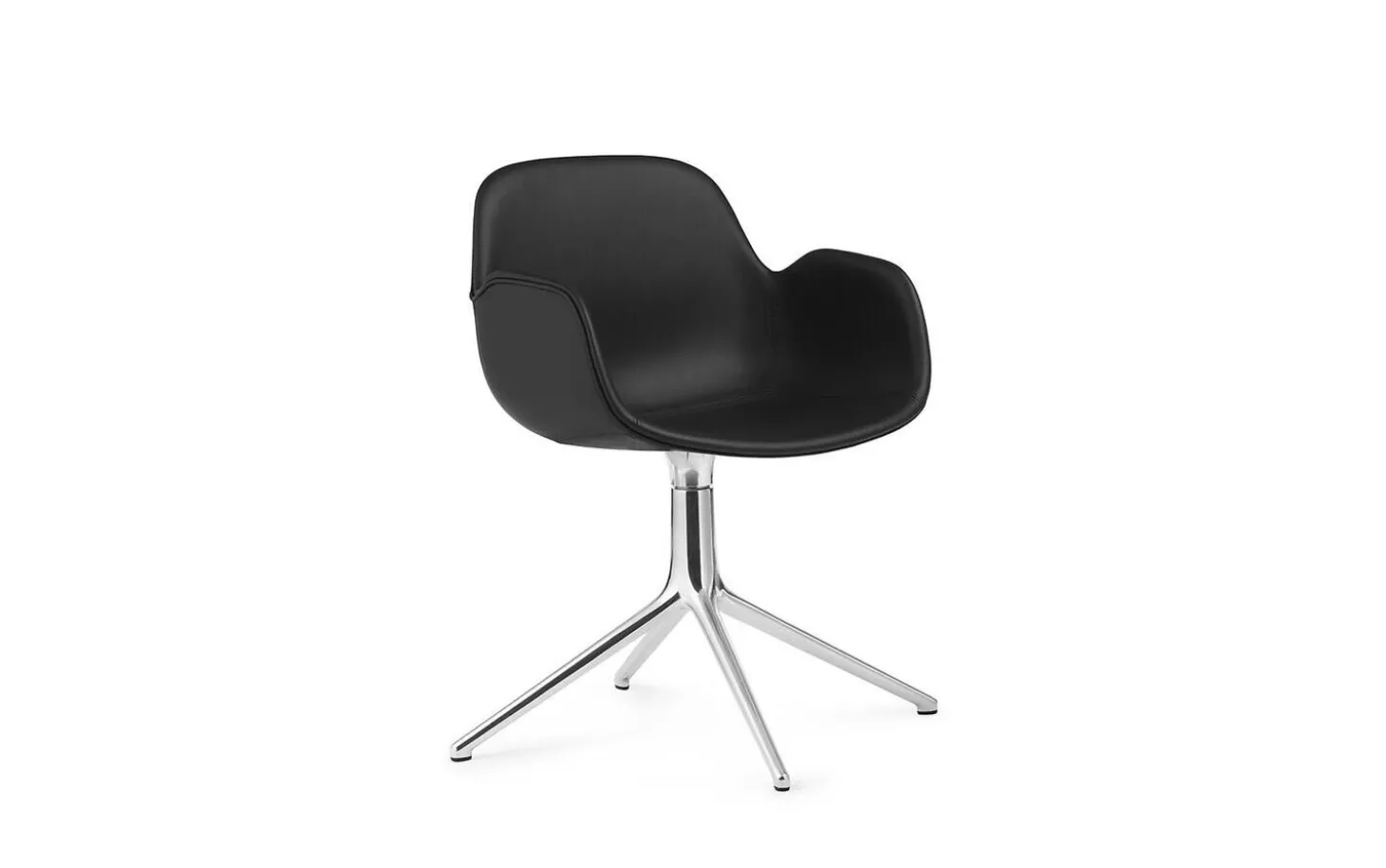 Normann Copenhagen - Form Armchair Swivel 4L Full Uph. Alu