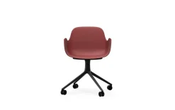 Normann Copenhagen - Form Armchair Swivel 4W Black Alu