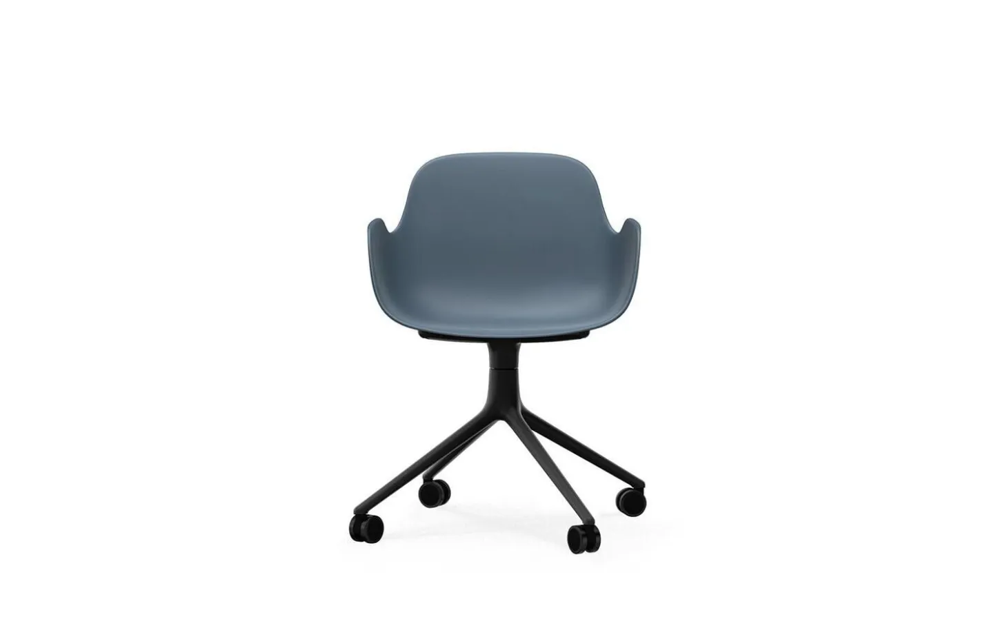 Normann Copenhagen - Form Armchair Swivel 4W Black Alu