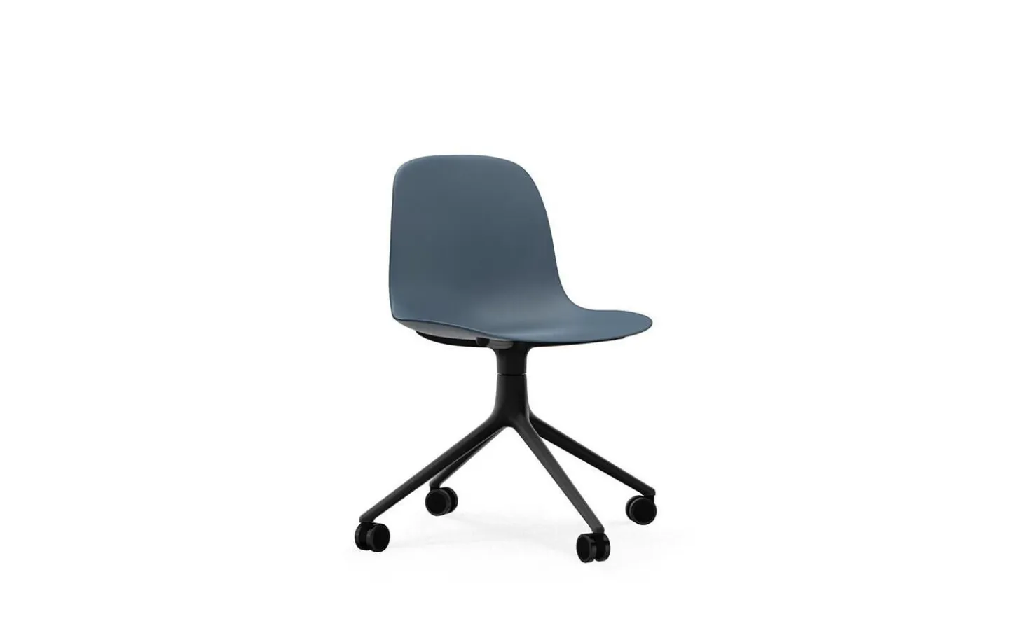 Normann Copenhagen - Form Chair Swivel 4W Black Alu