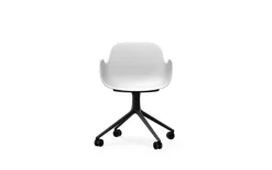Normann Copenhagen - Form Armchair Swivel 4W Black Alu