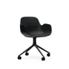 Normann Copenhagen - Form Armchair Swivel 4W Black Alu
