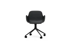 Normann Copenhagen - Form Armchair Swivel 4W Black Alu