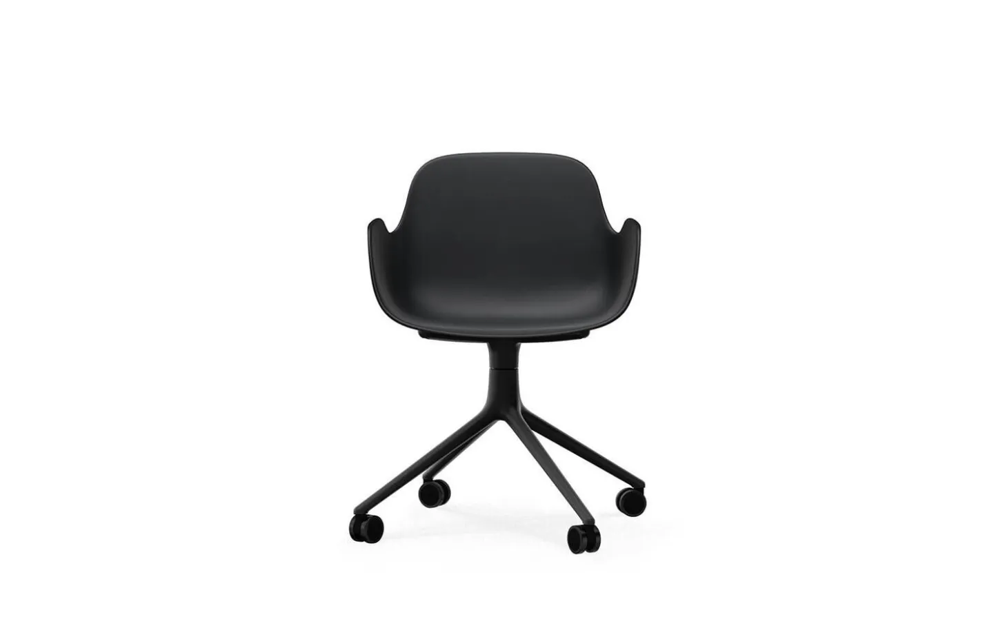 Normann Copenhagen - Form Armchair Swivel 4W Black Alu