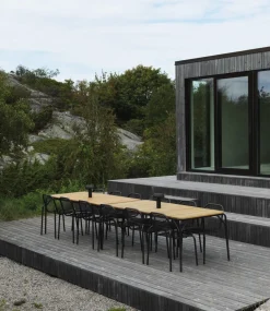 Normann Copenhagen - Havebord - Vig Robinie - 90x200 - Sort