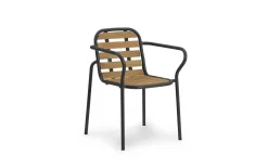 Normann Copenhagen - Havestol - armstol - Vig Robinie - Sort
