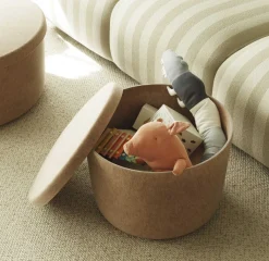 Normann Copenhagen - Hide Opbevarings Puf - Sand - Small