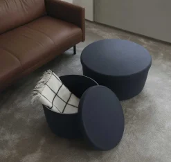 Normann Copenhagen - Hide Opbevarins Puf Large - Brun