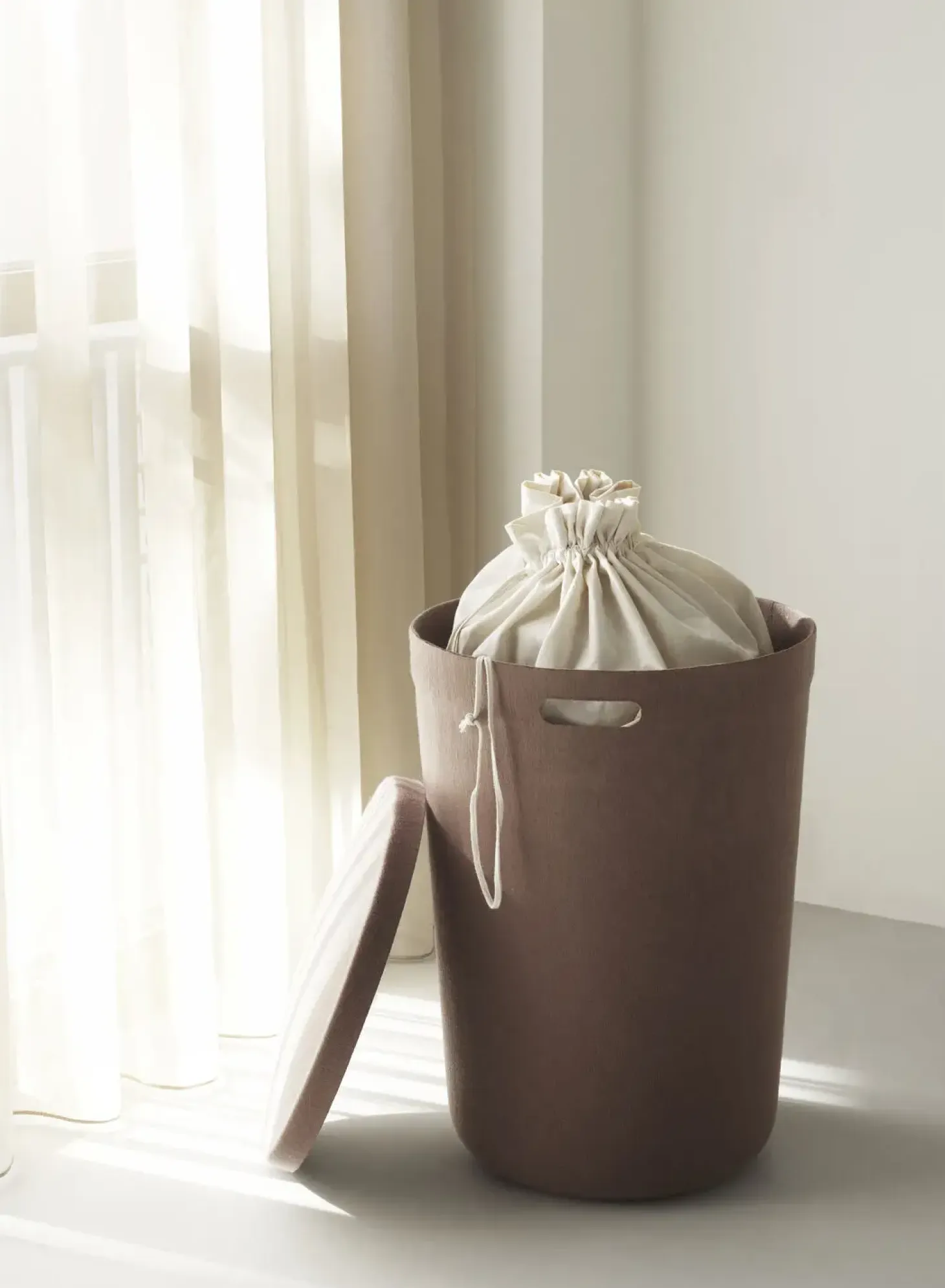 Normann Copenhagen - Hide Laundry Basket Brown