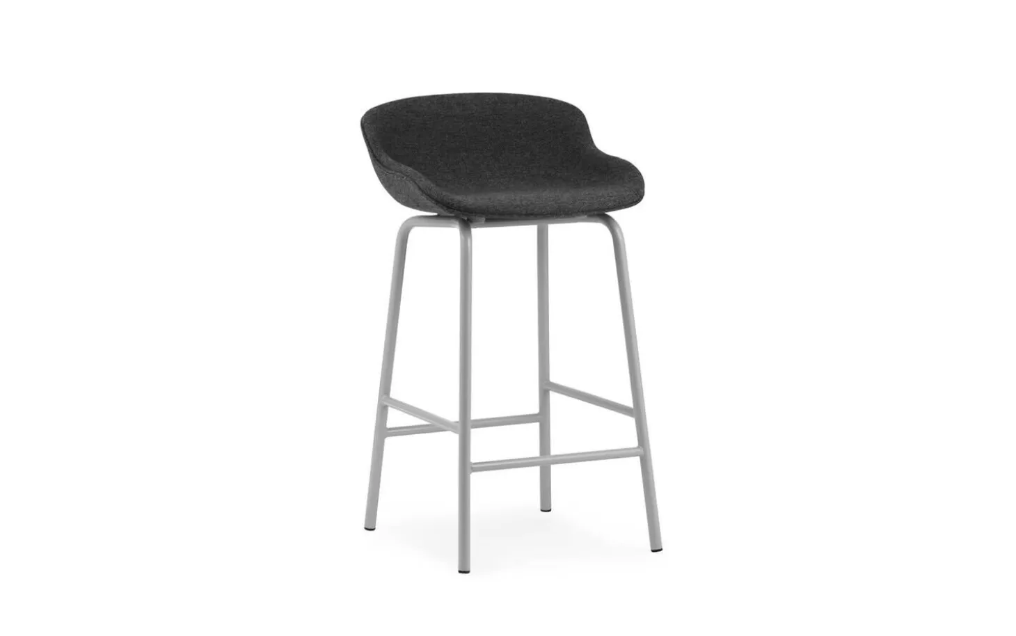 Normann Copenhagen - Hyg Barstool 65 cm Full Upholstery Grey Steel