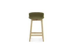 Normann Copenhagen - Hyg Barstool 65 cm Front Upholstery Olive & Oak