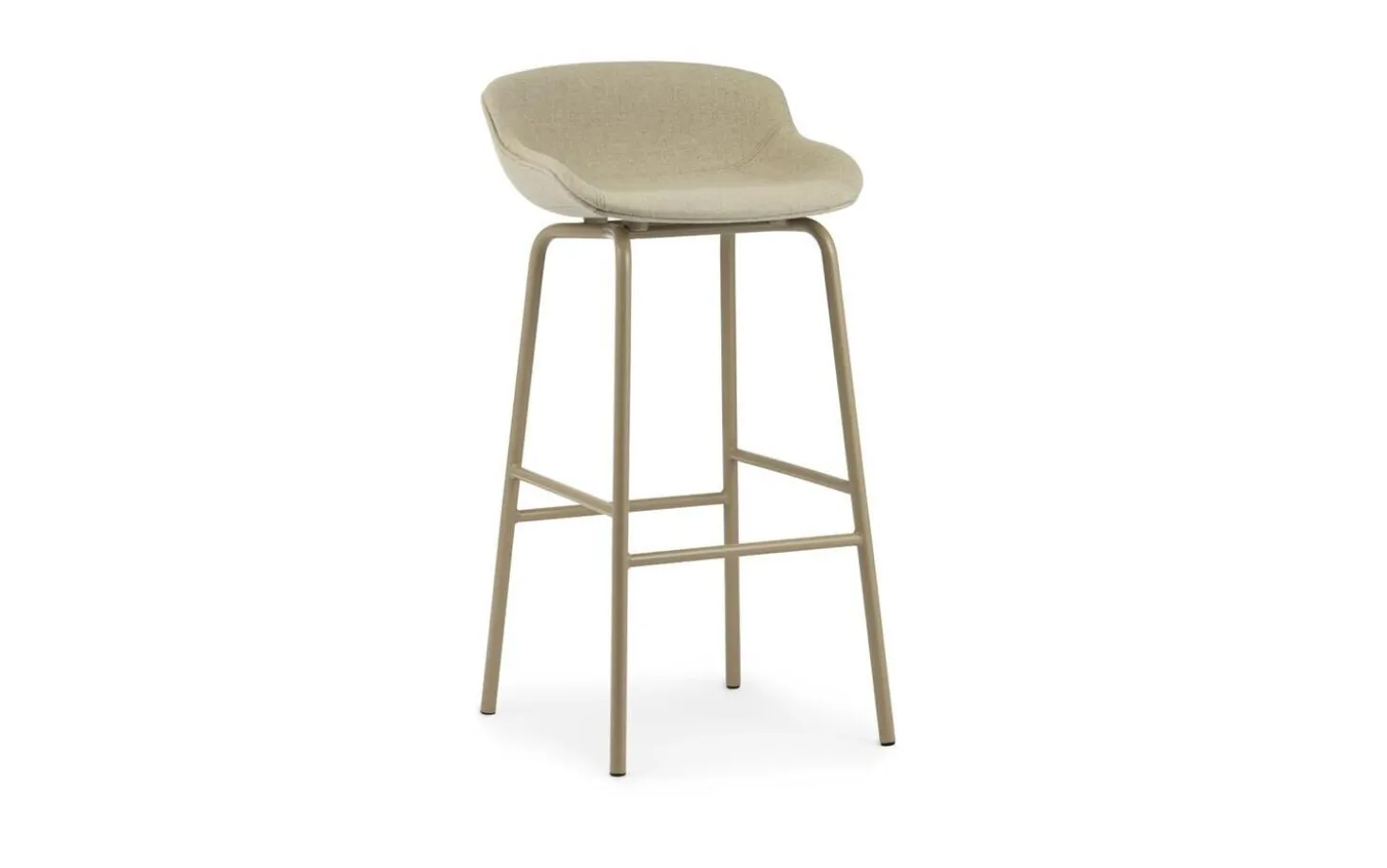 Normann Copenhagen - Hyg Barstool 75 cm Full Upholstery Sand Steel