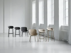 Normann Copenhagen - Hyg Barstool 75 cm Full Upholstery Sand Steel