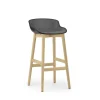 Normann Copenhagen - Hyg Barstool 75 cm Front Upholstery Black & Oak