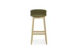 Normann Copenhagen - Hyg Barstool 75 cm Front Upholstery Olive & Oak