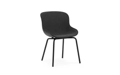 Normann Copenhagen - Hyg Chair Front Upholstery Black & Black Steel