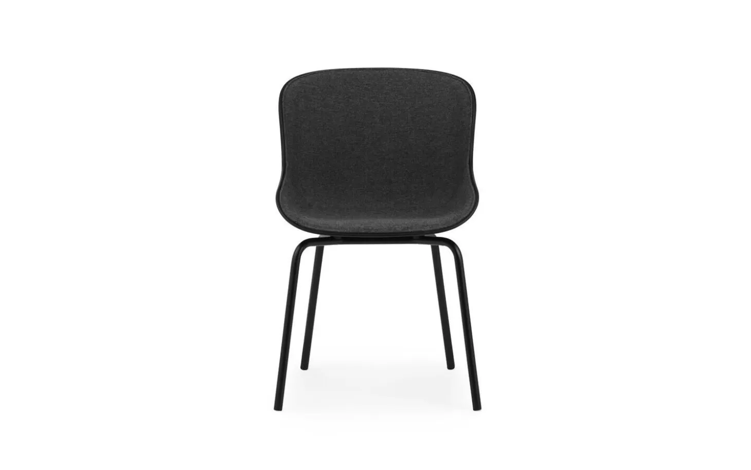 Normann Copenhagen - Hyg Chair Front Upholstery Black & Black Steel