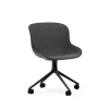 Normann Copenhagen - Hyg Chair Swivel 4W Front Upholstery Black & Black Alu