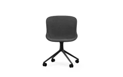 Normann Copenhagen - Hyg Chair Swivel 4W Front Upholstery Black & Black Alu