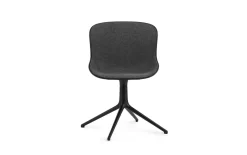 Normann Copenhagen - Hyg Chair Swivel 4L Front Upholstery Black & Black Alu