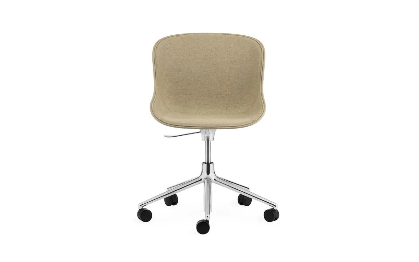 Normann Copenhagen - Hyg Chair Swivel 5W Gas Lift Front Upholstery Sand & Alu