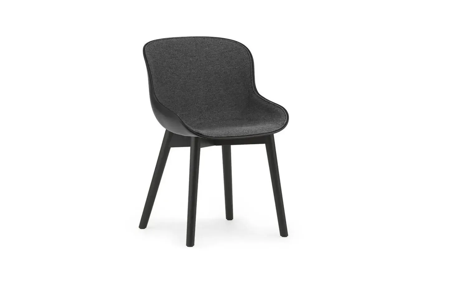 Normann Copenhagen - Hyg Chair Front Upholstery Black & Black Oak