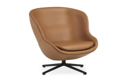 Normann Copenhagen - Hyg Lounge Chair Low Swivel Black Alu