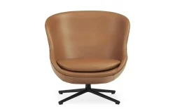 Normann Copenhagen - Hyg Lounge Chair Low Swivel Black Alu
