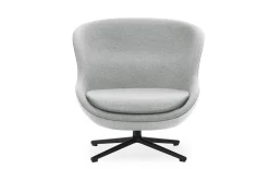 Normann Copenhagen - Hyg Lounge Chair Low Swivel Black Alu