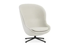 Normann Copenhagen - Hyg Lounge Chair High Swivel Black Alu