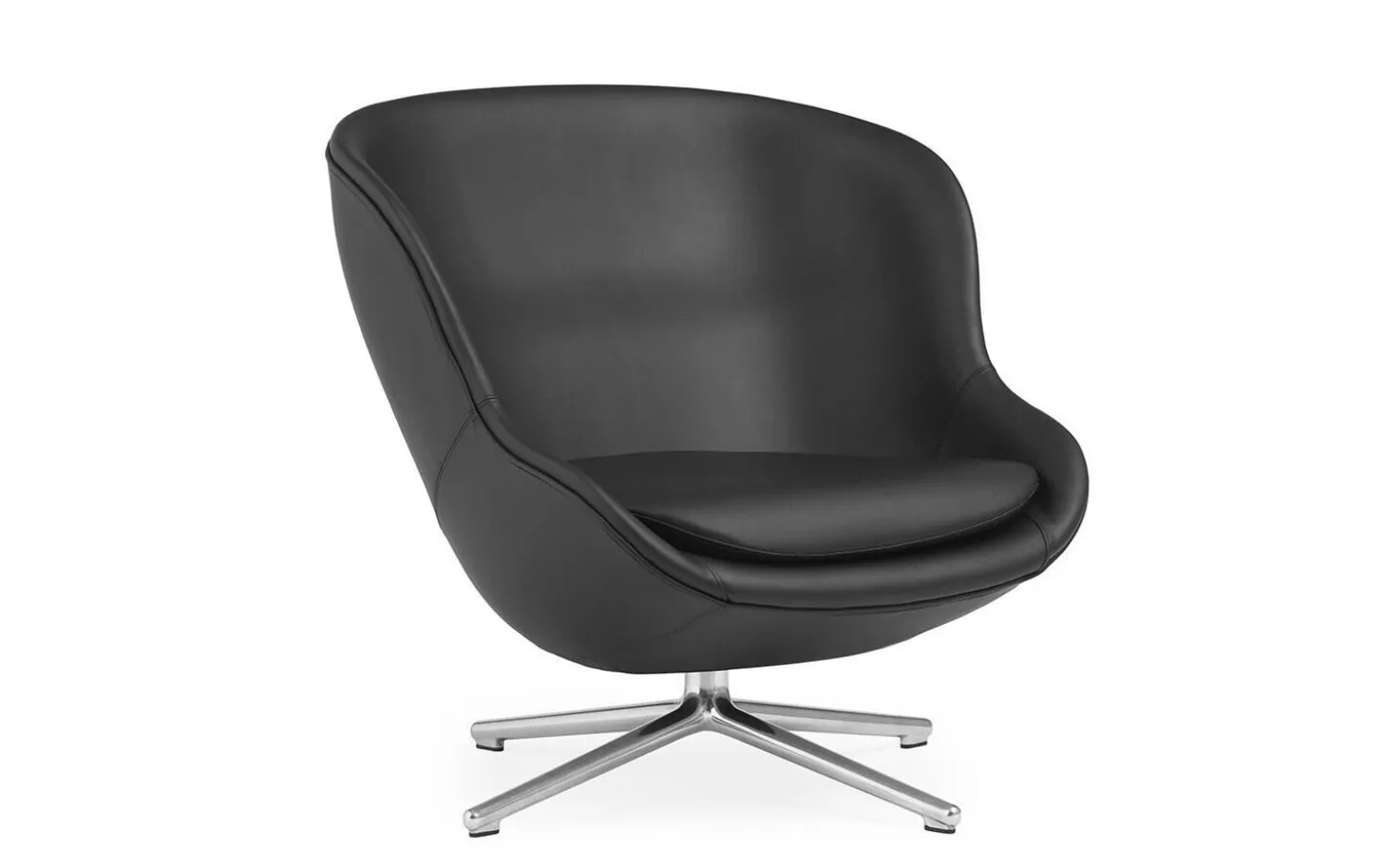 Normann Copenhagen - Hyg Lounge Chair Low Swivel Alu