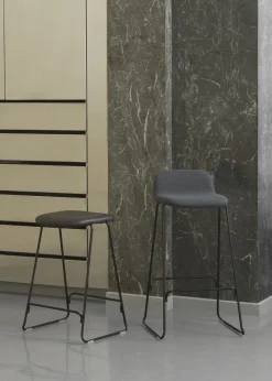 Normann Copenhagen - Just Barstool 65 cm Full Upholstery Black Steel
