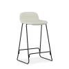Normann Copenhagen - Just Barstool 65 cm w. back Full Upholstery Black Steel