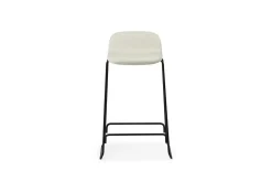 Normann Copenhagen - Just Barstool 65 cm w. back Full Upholstery Black Steel