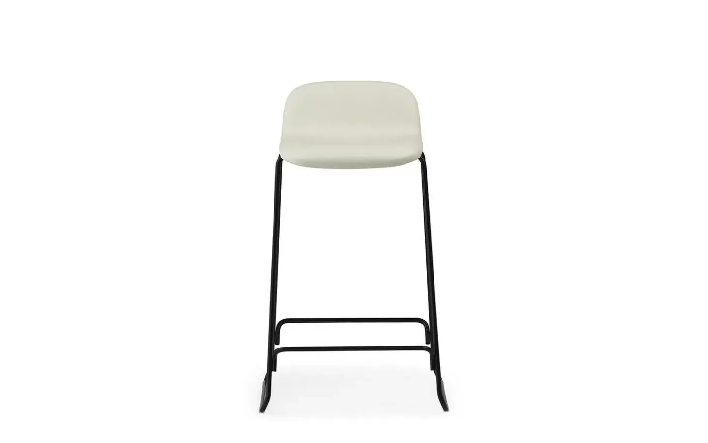 Normann Copenhagen - Just Barstool 65 cm w. back Full Upholstery Black Steel