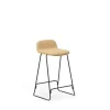 Normann Copenhagen - Just Barstool 65 cm w. back Full Upholstery Black Steel